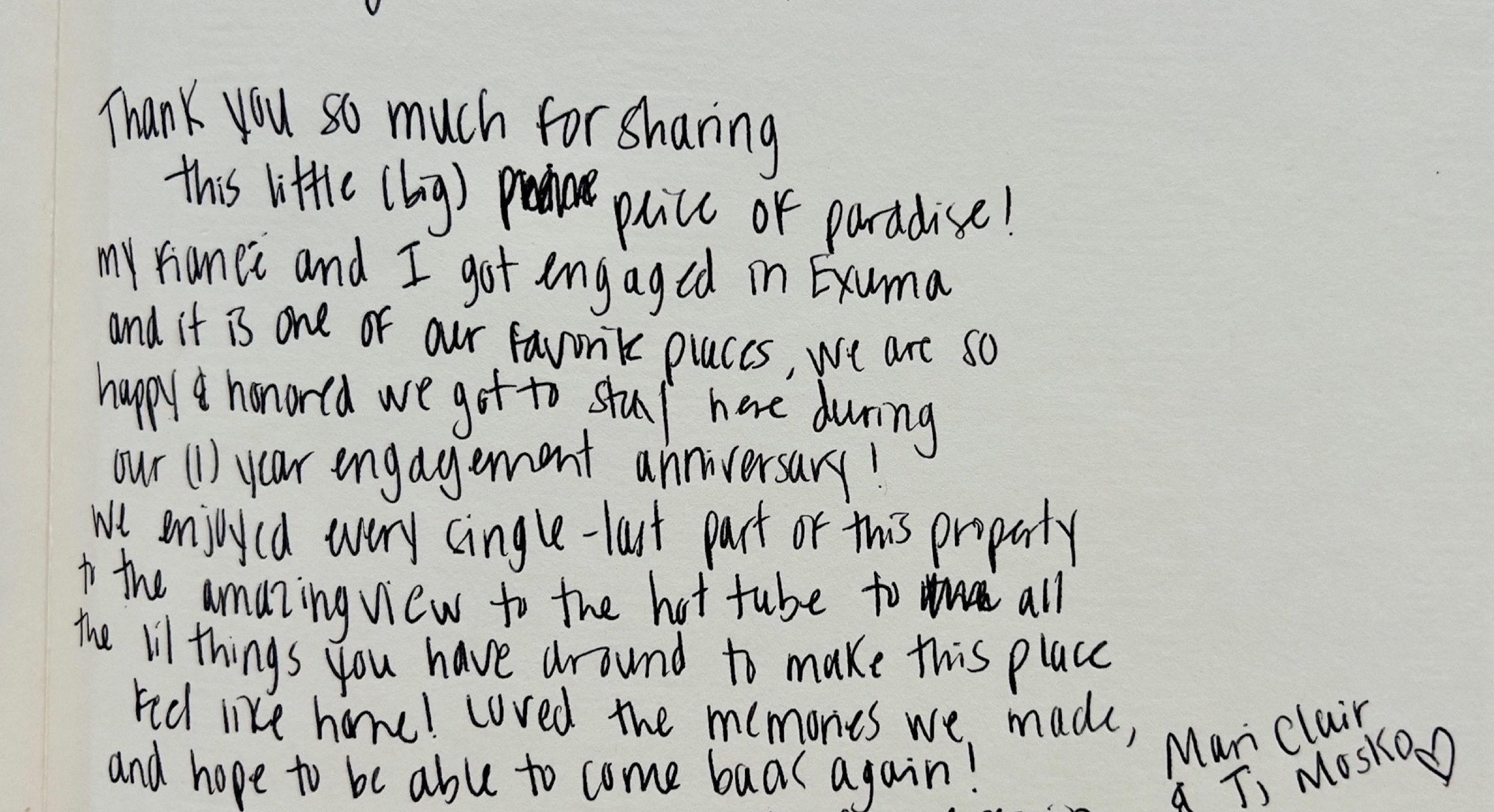 Bahari House Guestbook Review 5