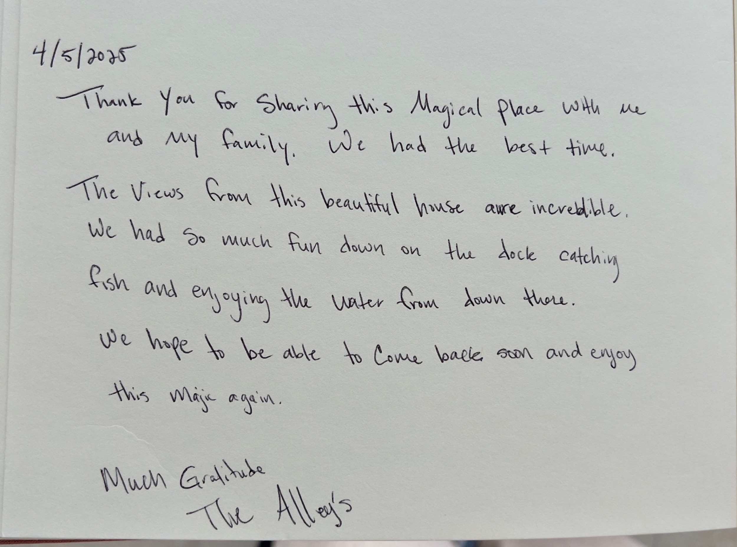 Bahari House Guestbook Review 8