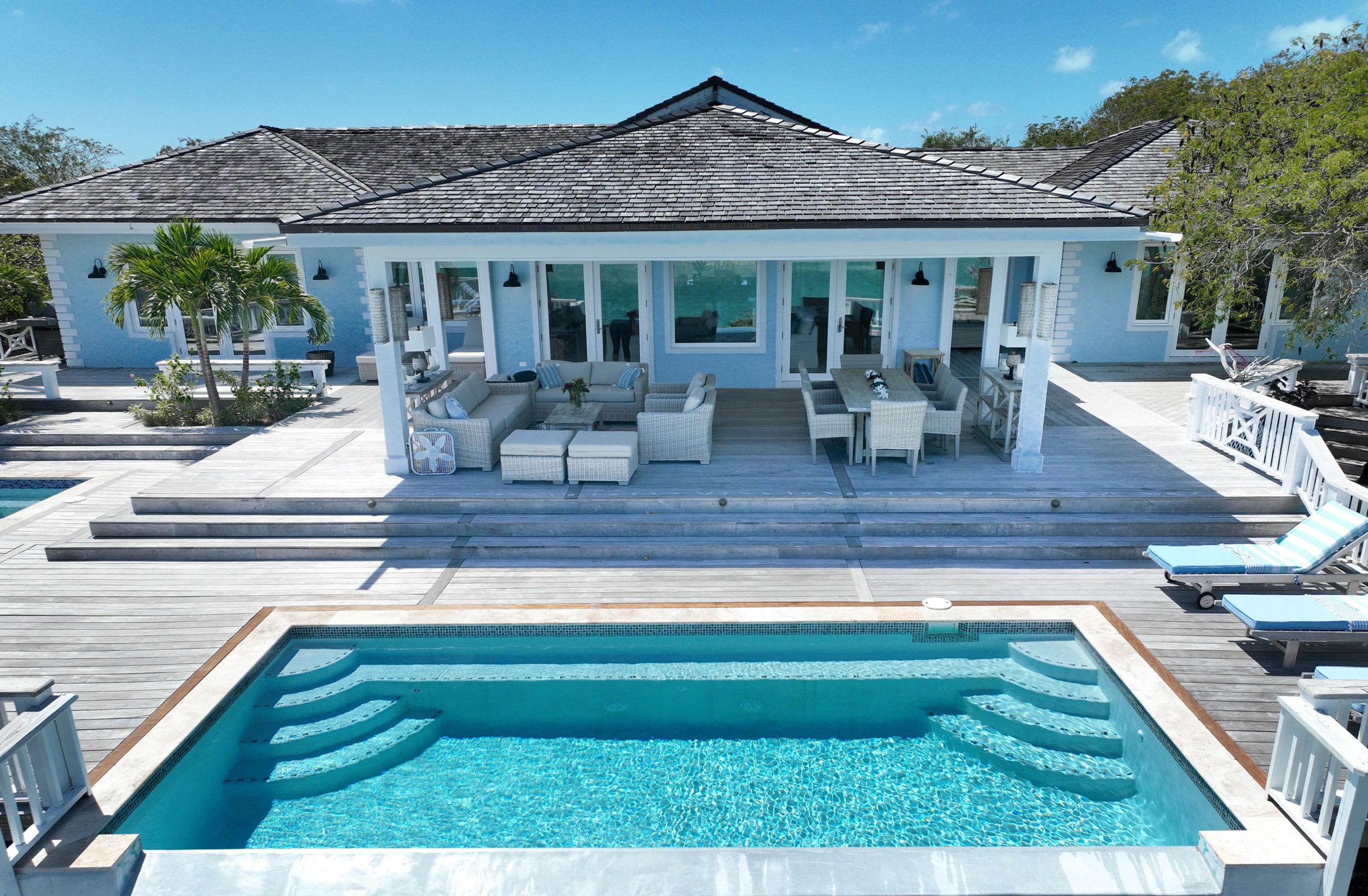 Pool and House Bahari house Great Exuma Bahamas