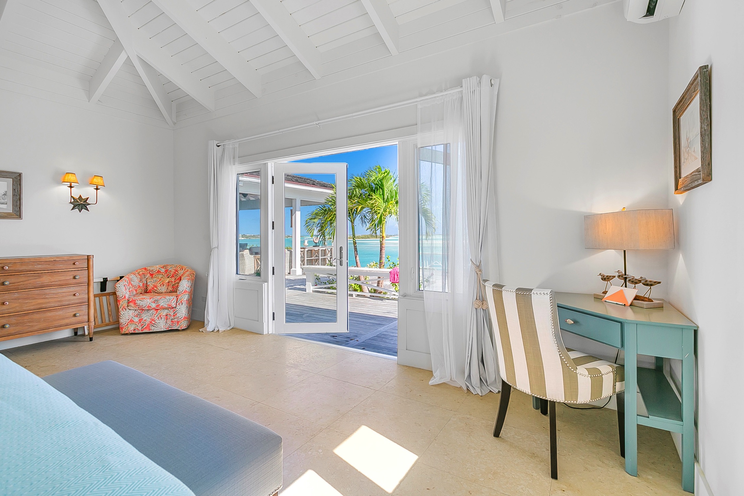 View of Terracedoor Masterbedroom Bahari house Great Exuma Bahamas